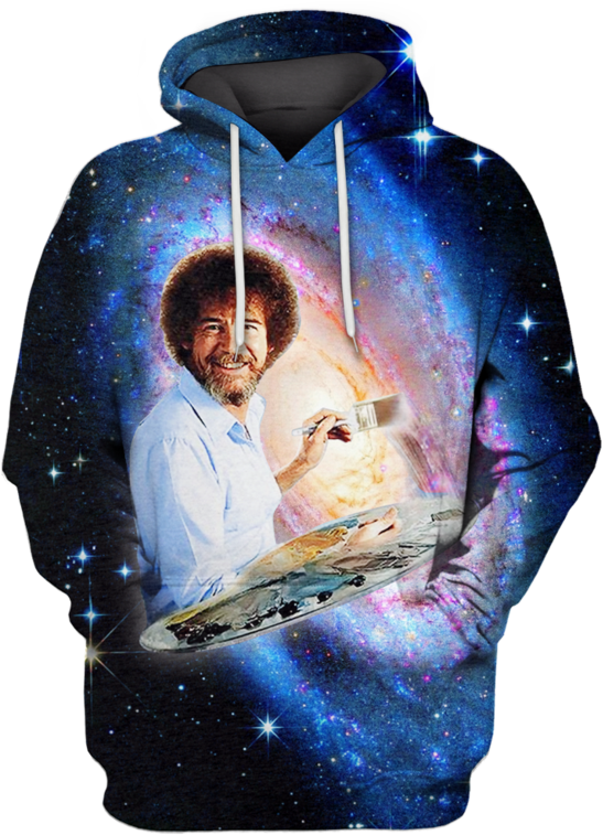3d Bob Ross Artist Galaxy Joy Of Painting Tshirt - Artist (800x799), Png Download