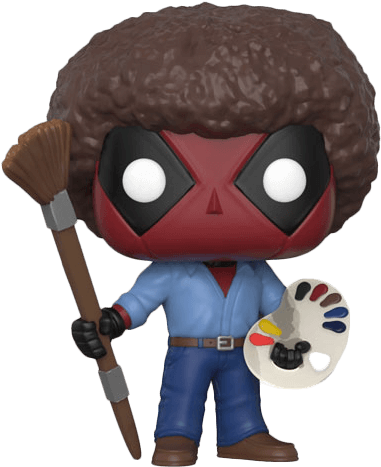 Deadpool Bob Ross - Bob Ross Deadpool Funko Pop (709x709), Png Download