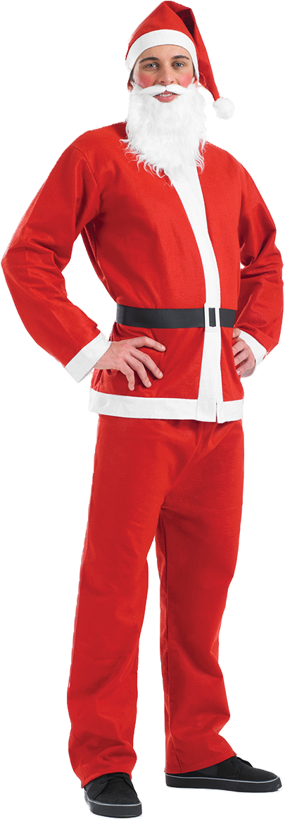 Adult Santa Suit Costume - Adult Mens Santa Suit Costume - Large - Christmas Fancy (900x1200), Png Download