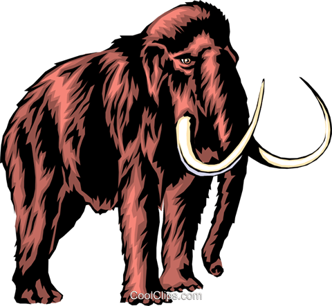 Mammoth Royalty Free Vector Clip Art Illustration Anim0293 - Mammoth Clip Art (480x442), Png Download