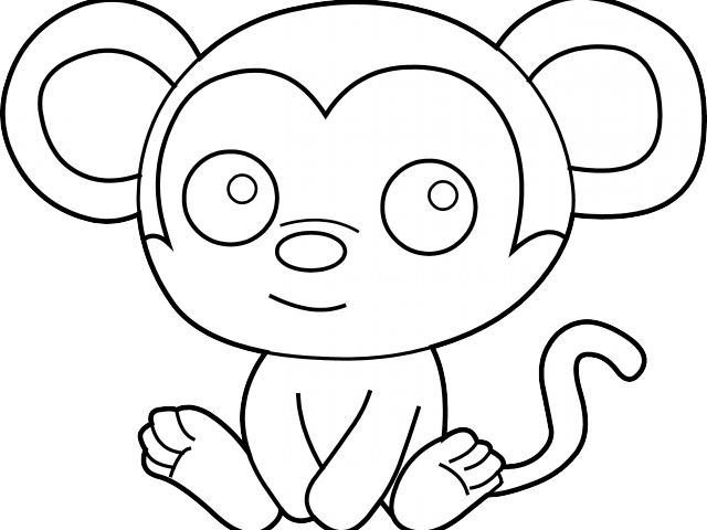 Cartoon Baby Monkey Images - Cute Cartoon Baby Gorilla (640x480), Png Download
