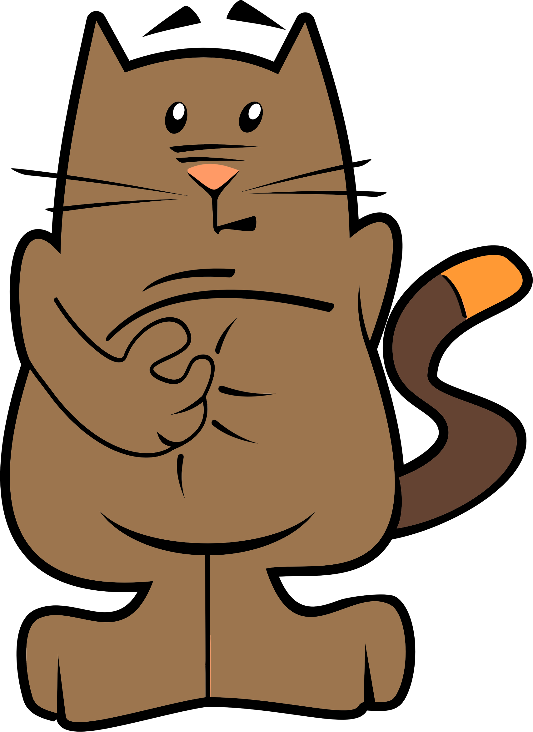 Big Image - Cat Litter Box Cartoon (1706x2341), Png Download