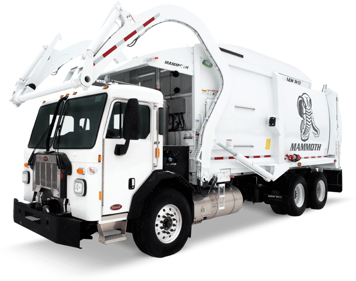 New Way Mammoth Front Loader Refuse Truck - Truck (1260x769), Png Download