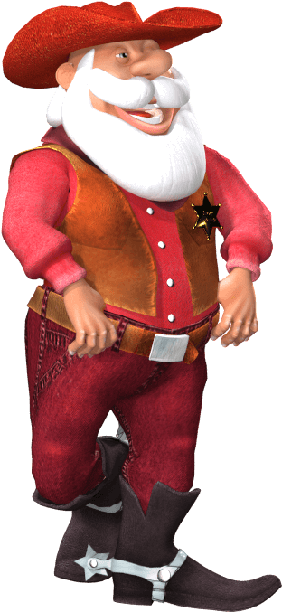 Wild West Santa - Poser (800x800), Png Download