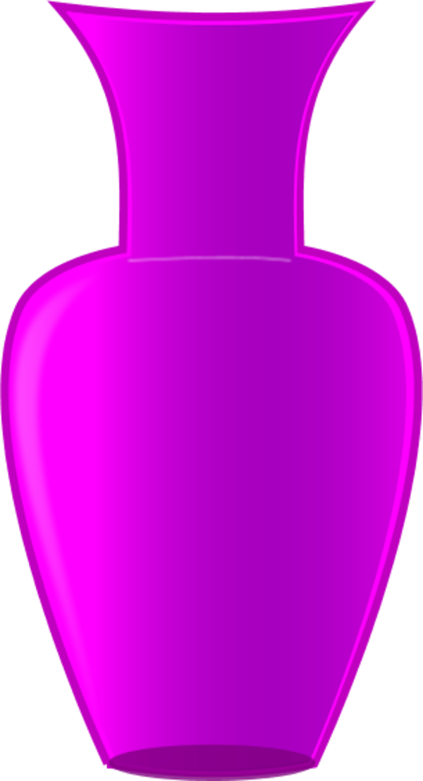 Violet Clipart Vase - Clipart Of A Vase (600x1106), Png Download