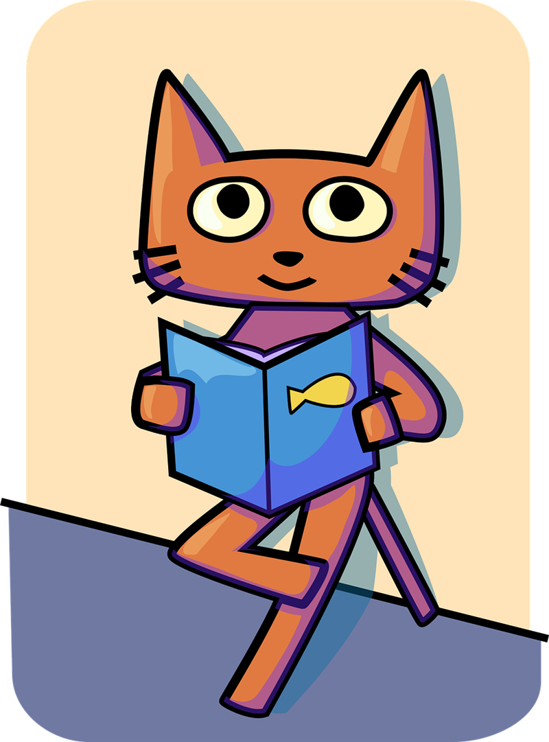 Animated Cat With Legs Crossed, Holding A Book With - My Joke Collection Book: Blank Book, To Write And Collect (800x1081), Png Download
