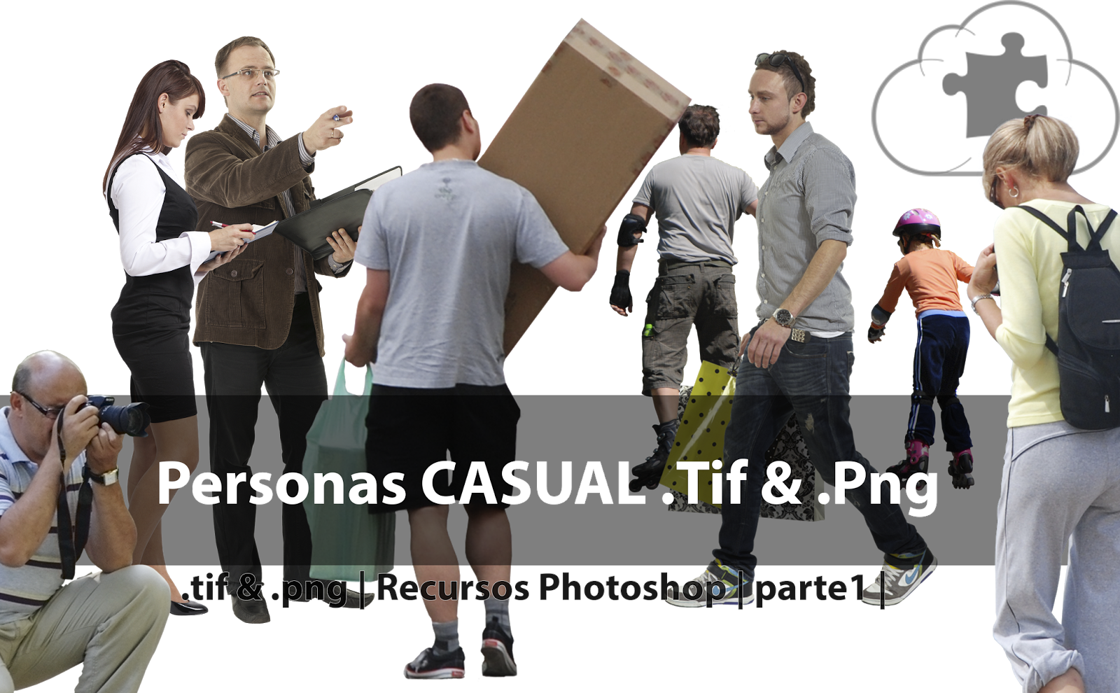 Personas Casual - Recursos Photoshop Para Arquitectura (1600x990), Png Download