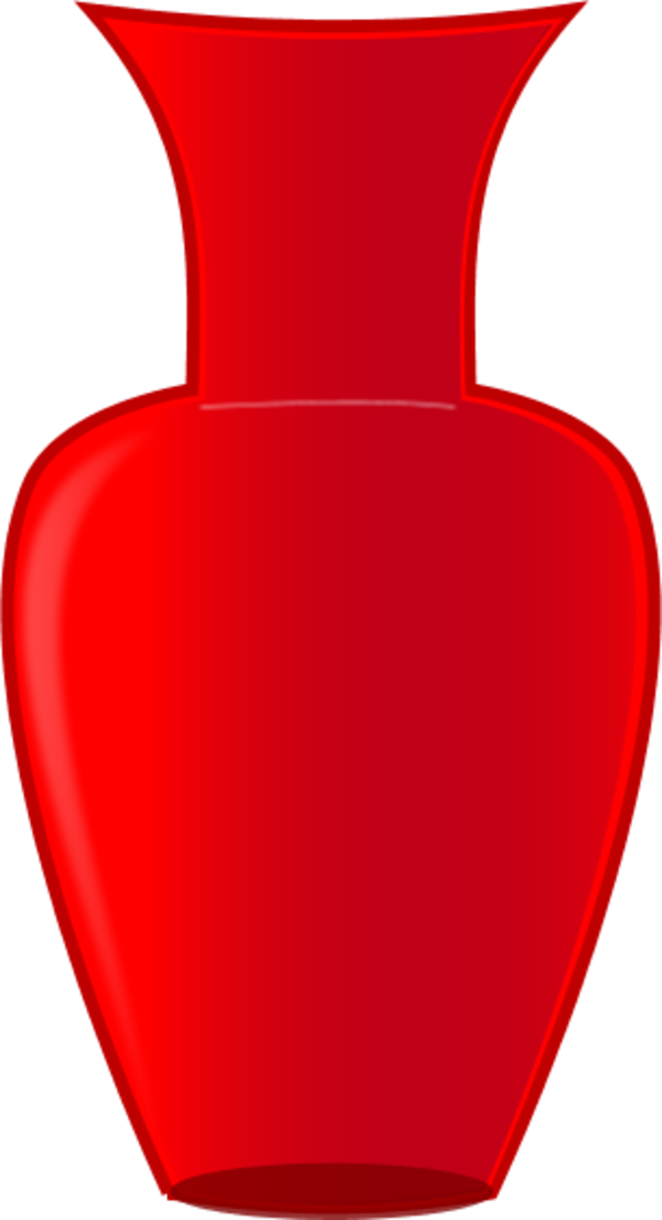 Red Vase - Vase Clip Art Png (600x1106), Png Download