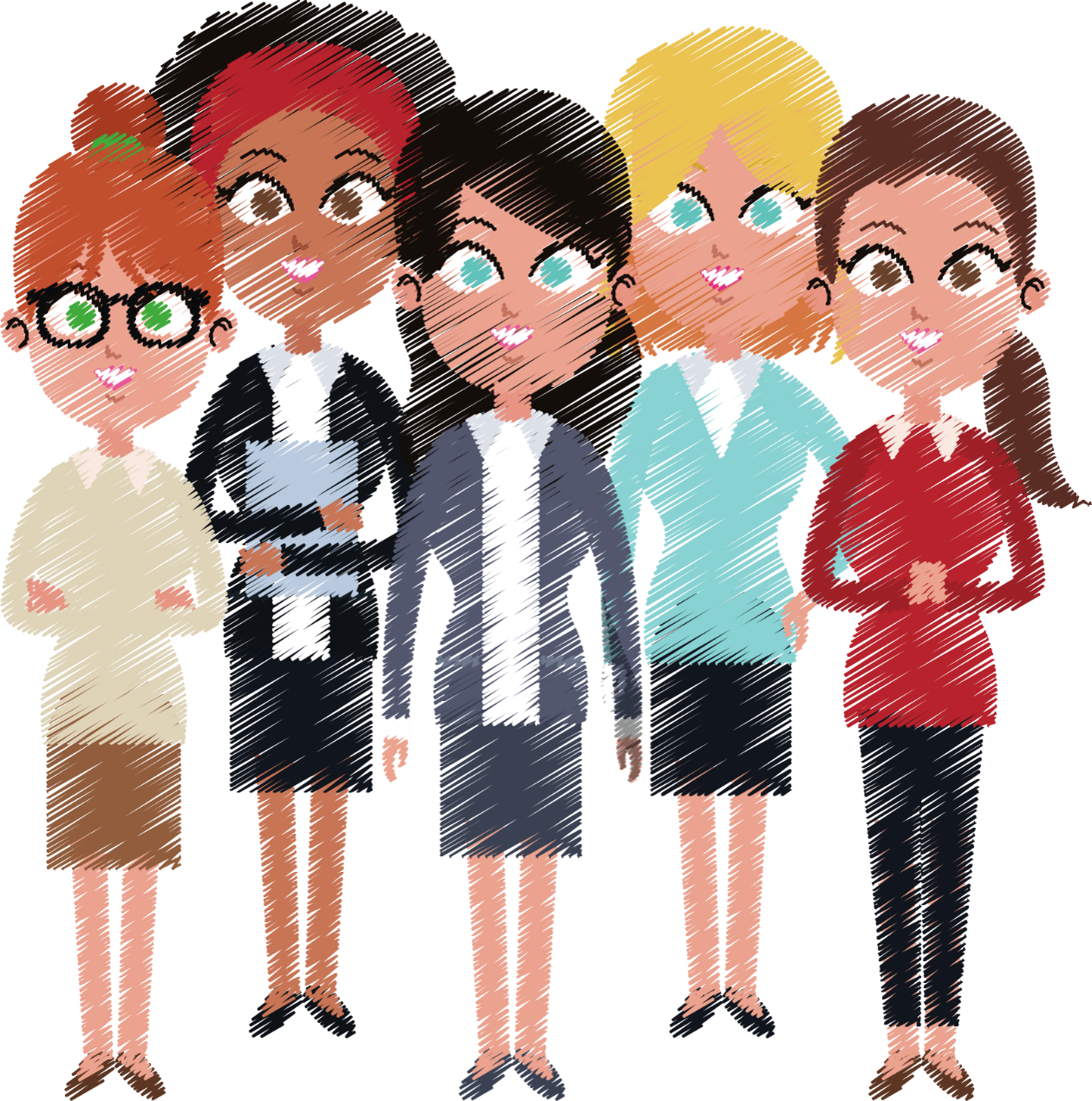 Personas Png (1259x1269), Png Download