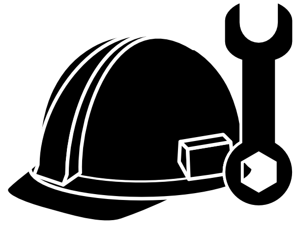 Hard Hat Silhouette (600x464), Png Download