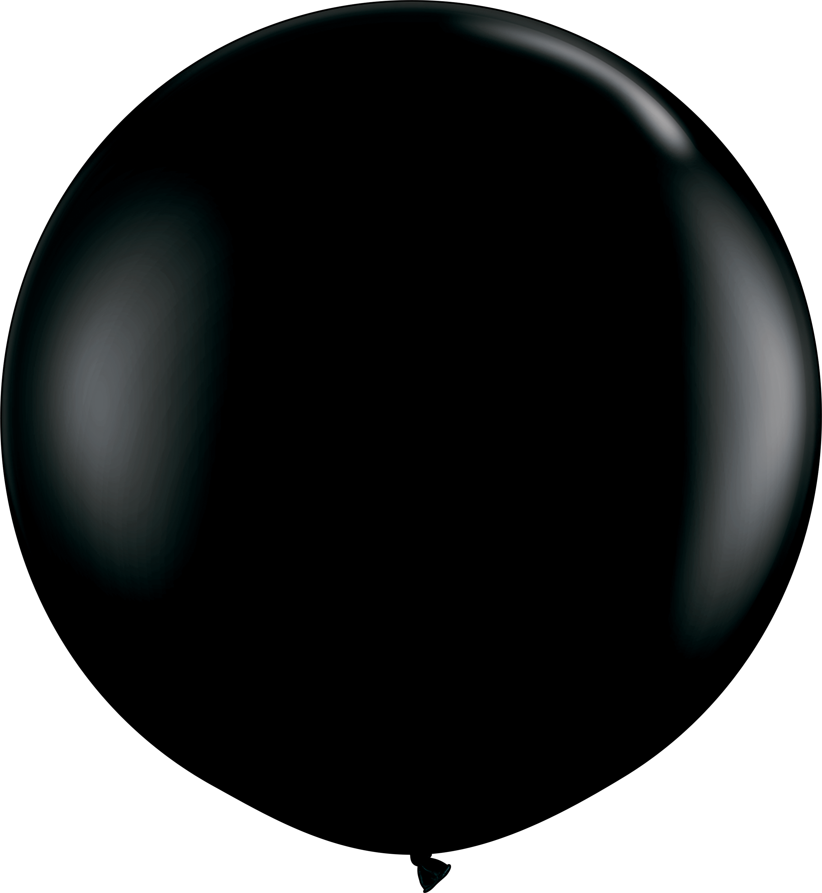 Way To Celebrate Latex Balloon 36" Black, 1 Count Bag - Big Black Balloon (2618x2846), Png Download