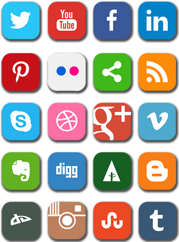 Social Media Logos Png No Background Brigi - Social Media Logos Vertical (350x474), Png Download