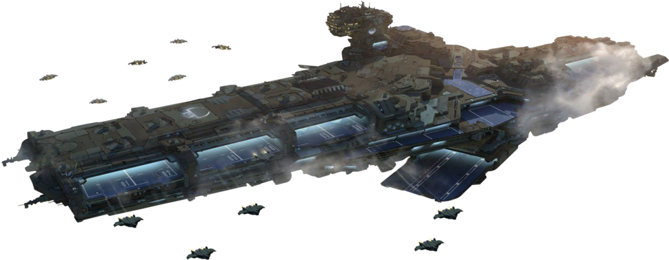 Dreadnought Render 5 By Chipinators - Starship Concept Art (1024x425), Png Download