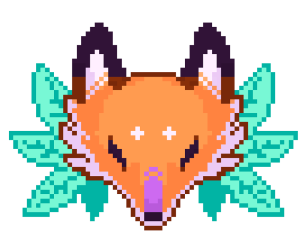 Fox Head By Glad Sad-d7vsr0w - Fox Head Pixel Art (600x476), Png Download