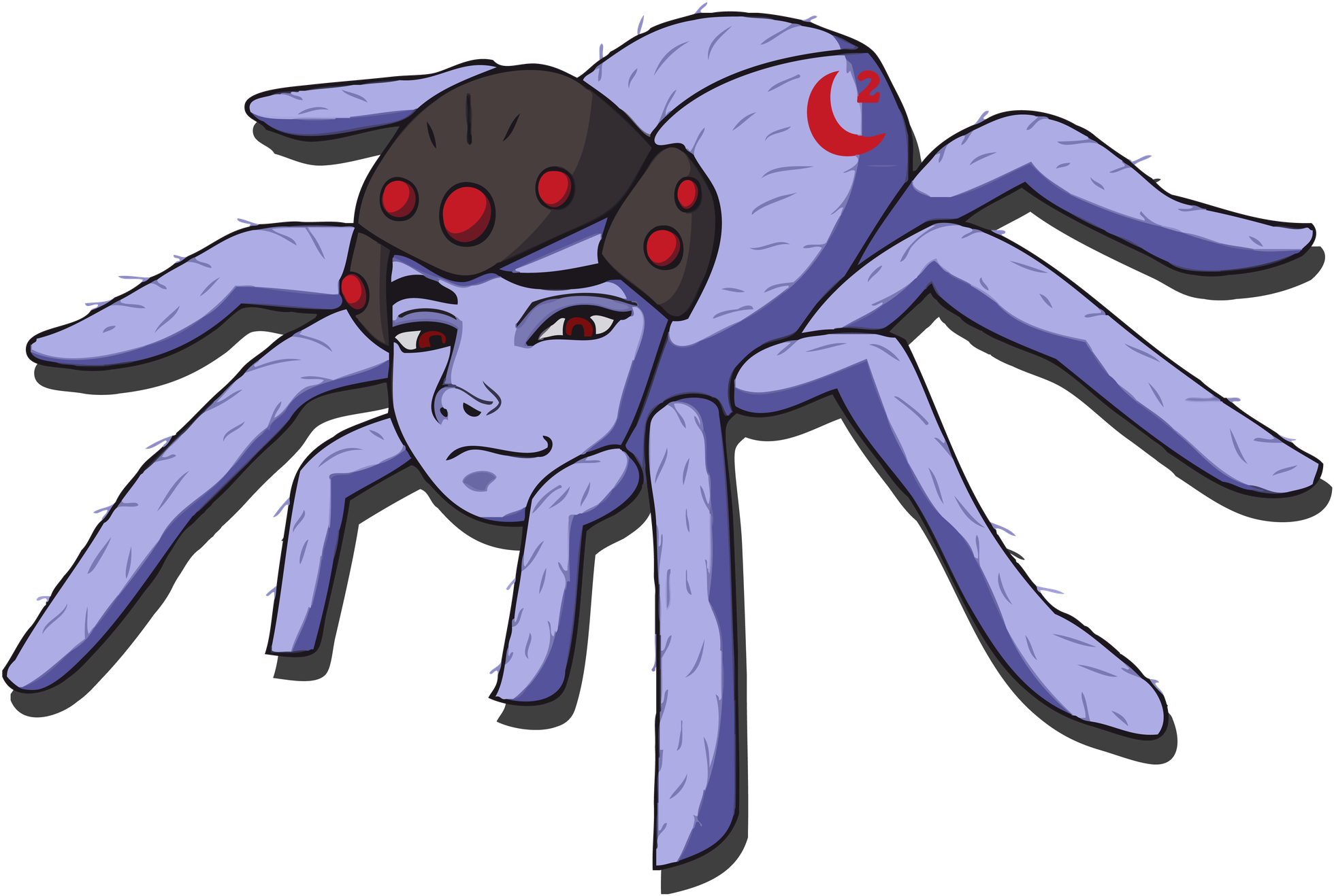 Moonmoon On Twitter - Widowmaker Twitch Emote (2000x1362), Png Download