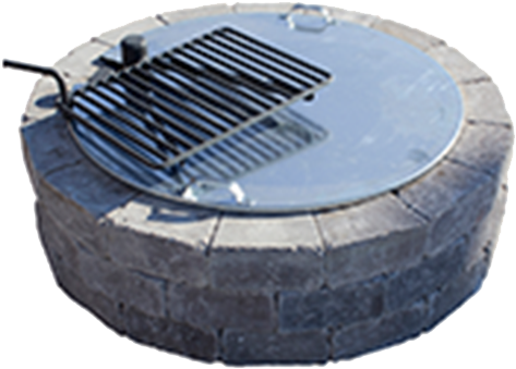 Necessories Fire Ring Cover - Necessories 34 In. Fire Pit Cover With Slot (500x500), Png Download