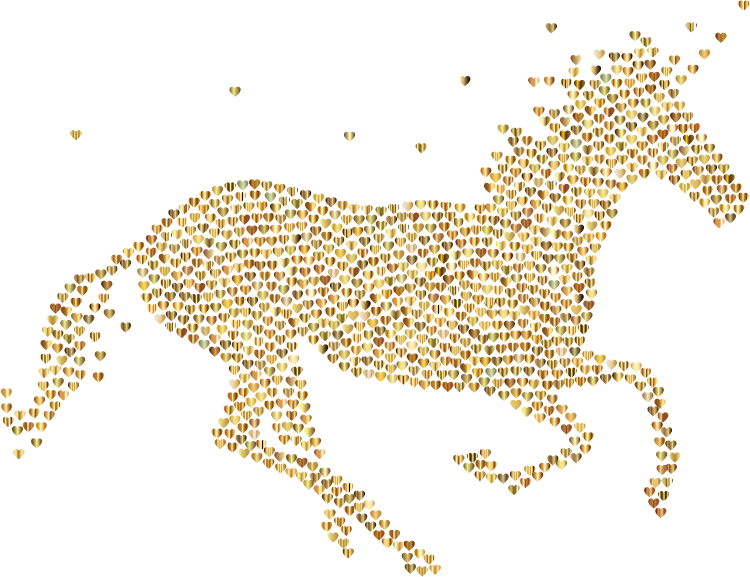 Graphic Black And White Prismatic Magical Hearts No - Unicorn With No Back Ground (750x577), Png Download