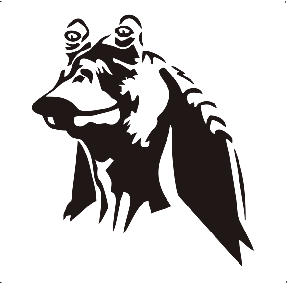 Jar Jar Binks Bag (585x600), Png Download