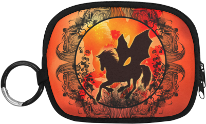 Wonderful Black Unicorn Silhouette Coin Purse - Wonderful Black Unicorn Throw Blanket (500x500), Png Download