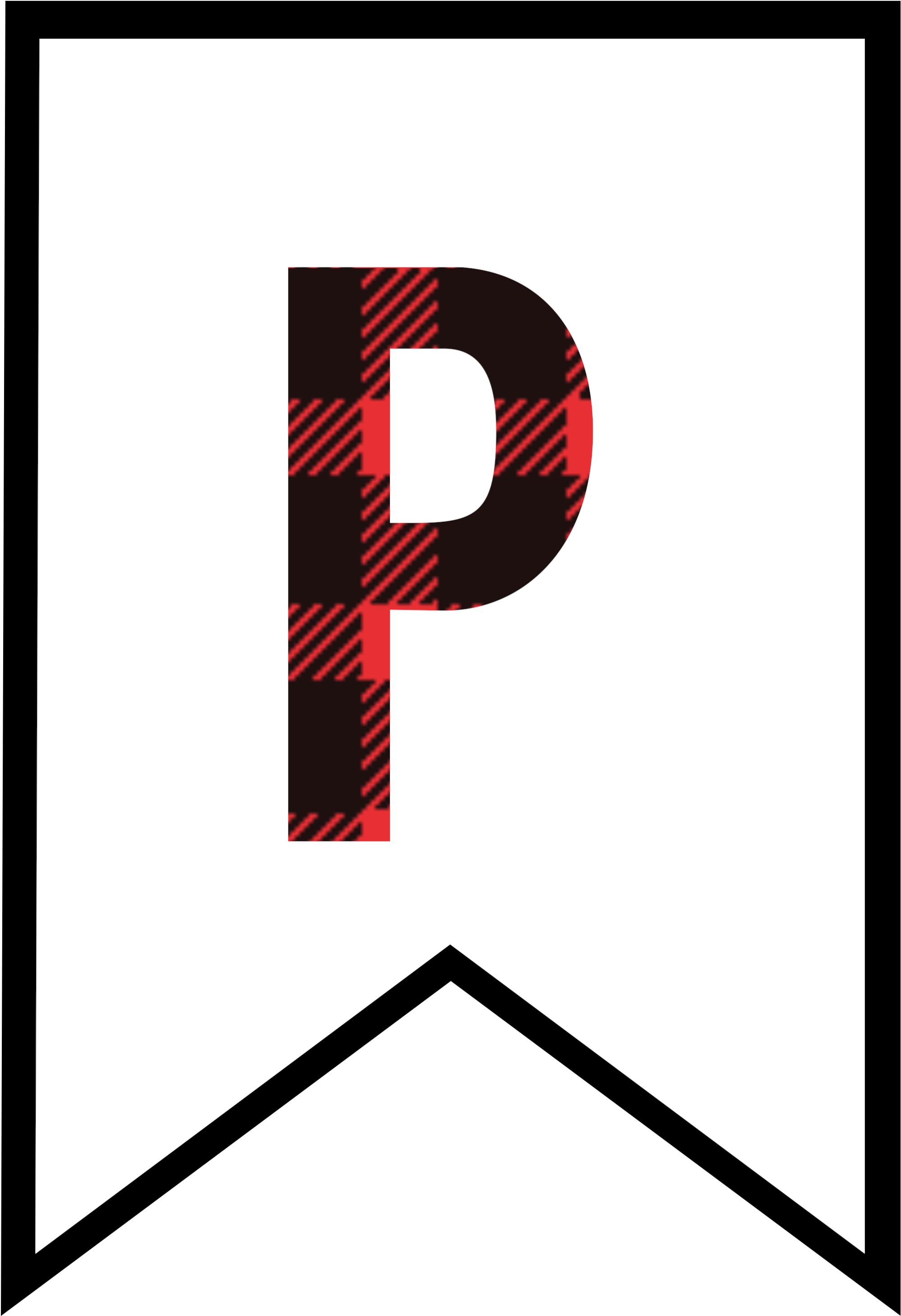Pin By Mercia Van Wyk On Birthday - Buffalo Plaid Letter (2083x2986), Png Download