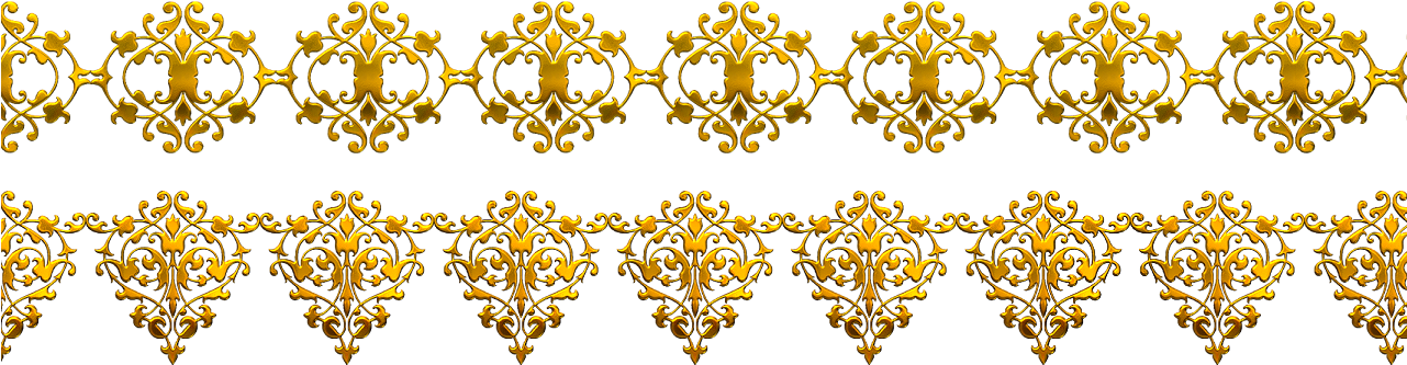Clip Art Library Flower Pattern Transprent Png Free - Golden Borders (1280x500), Png Download