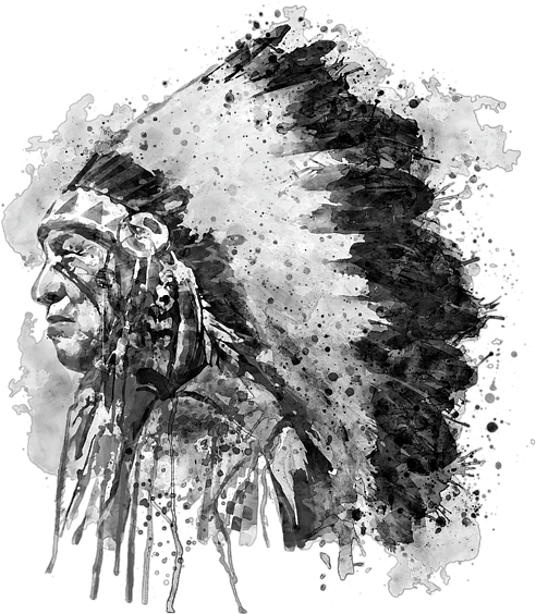 Bleed Area May Not Be Visible - Native American Face Art (600x600), Png Download