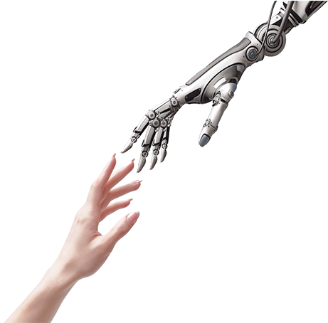 Brainergy Robot Hand Touch (680x453), Png Download