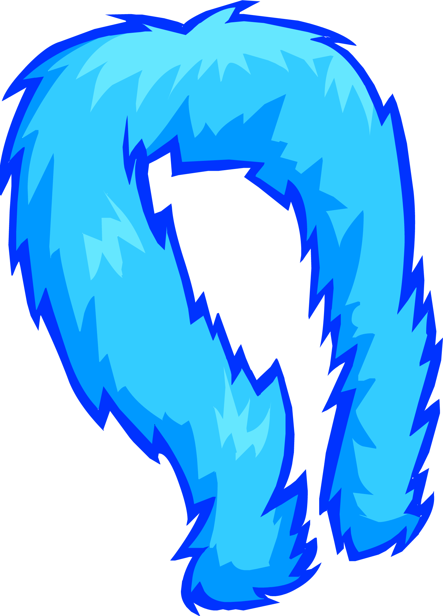 Blue Feather Boa Icon - Club Penguin Boa (1474x2049), Png Download