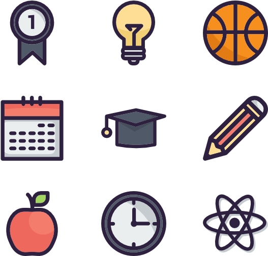School Icon Set - Gamer Png (600x564), Png Download