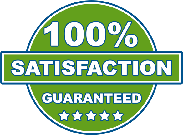100 Percent Satisfaction Guaranteed - Sign (585x434), Png Download