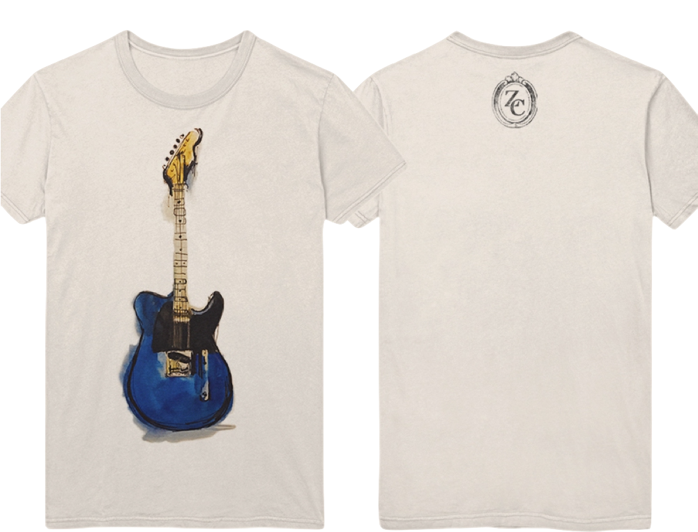 Blue Tele Watercolor Front And Back T Shirt Only (1000x1000), Png Download