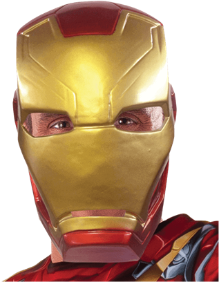 Adult Civil War Iron Man Half Mask - Iron Man Mask - Theme Parties Superheroes Half Mask (415x415), Png Download
