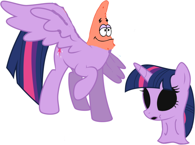 Alicorn, Disguise, Edited Edit, Patrick Star, Pony, - Little Pony Clipart (680x600), Png Download