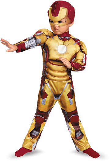 Iron Man Mark 42 Toddler Boys Muscle Costume - Disguise Boy's Iron Man Mark 42 Costume (560x560), Png Download