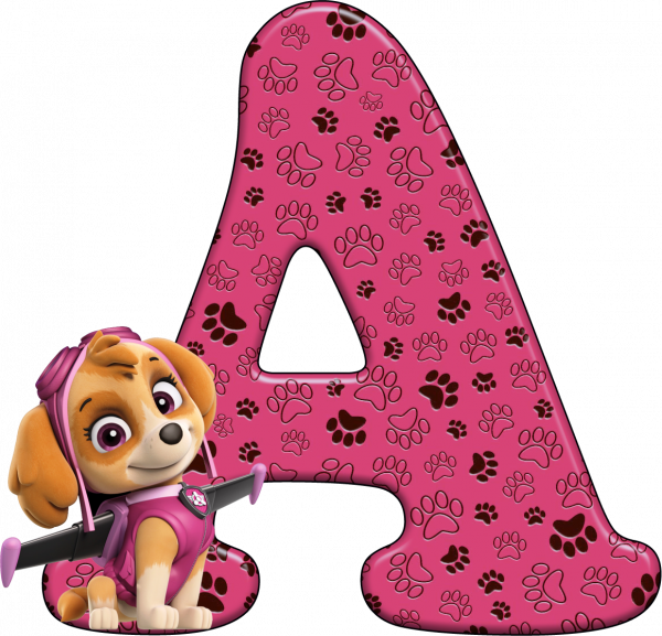 Alfabeto - Patrulha Canina - Skye 1 - Png - Personalized Custom Birthday T-shirt Paw Patrol Skye (600x577), Png Download