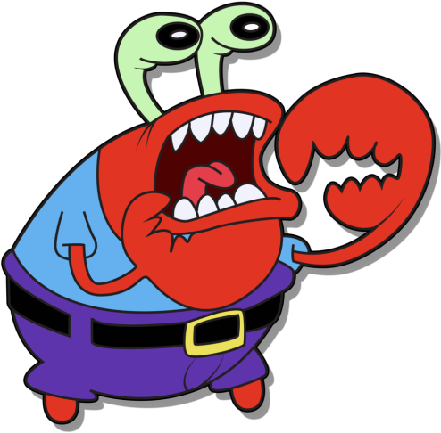 //rebloggy Funny Patrick Star Quotes - Mr Krabs Png (500x647), Png Download