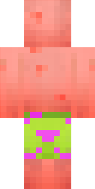 Minecraft Skin Derpy Patrick (321x651), Png Download