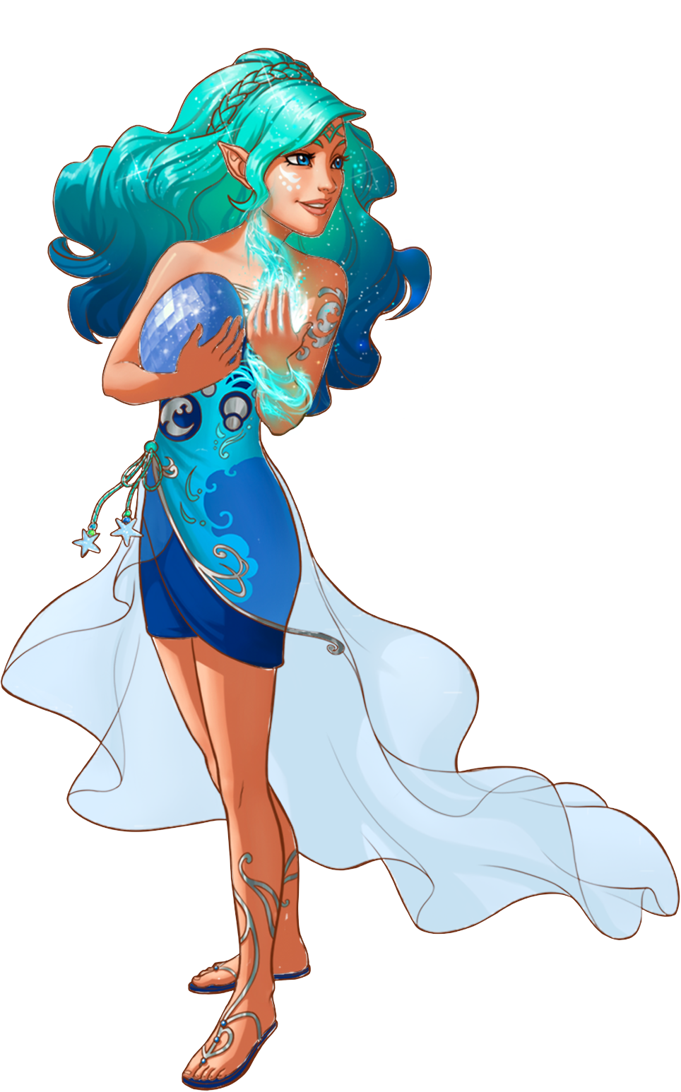 Bodynaida3 - Lego Elves Water Elf (964x1546), Png Download