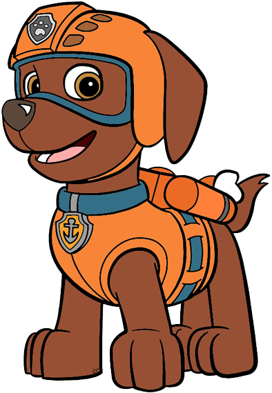 Paw Patrol Clip Art Cartoon Clip Art - Paw Patrol Zuma Cartoon (394x570), Png Download