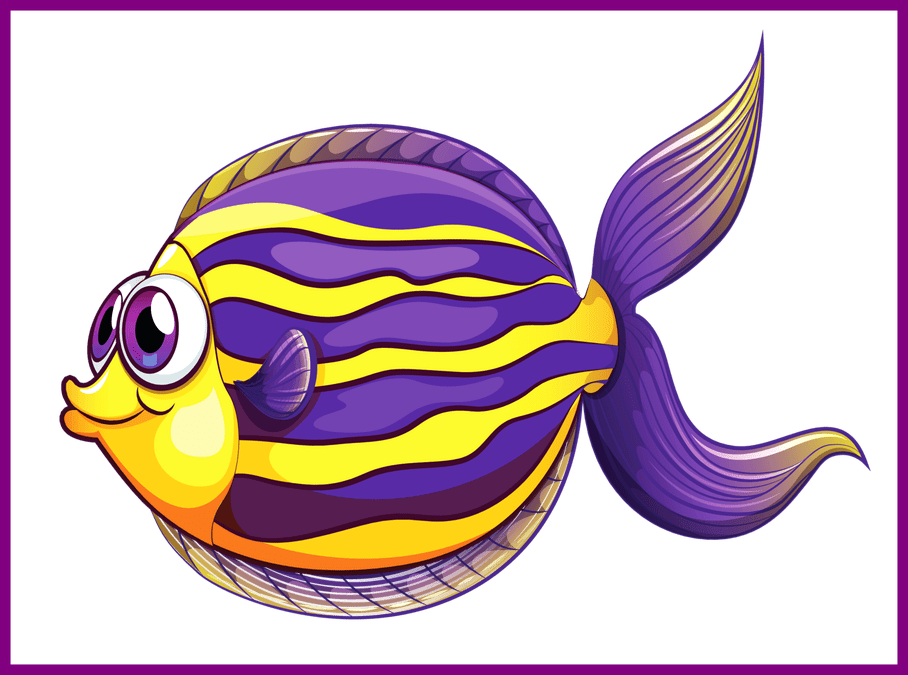 Fish Clipart Dory - Water Animals Clipart Png (908x675), Png Download