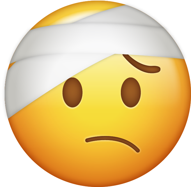 Download Hurt Iphone Emoji Image - Hurt Emoji Iphone (656x642), Png Download