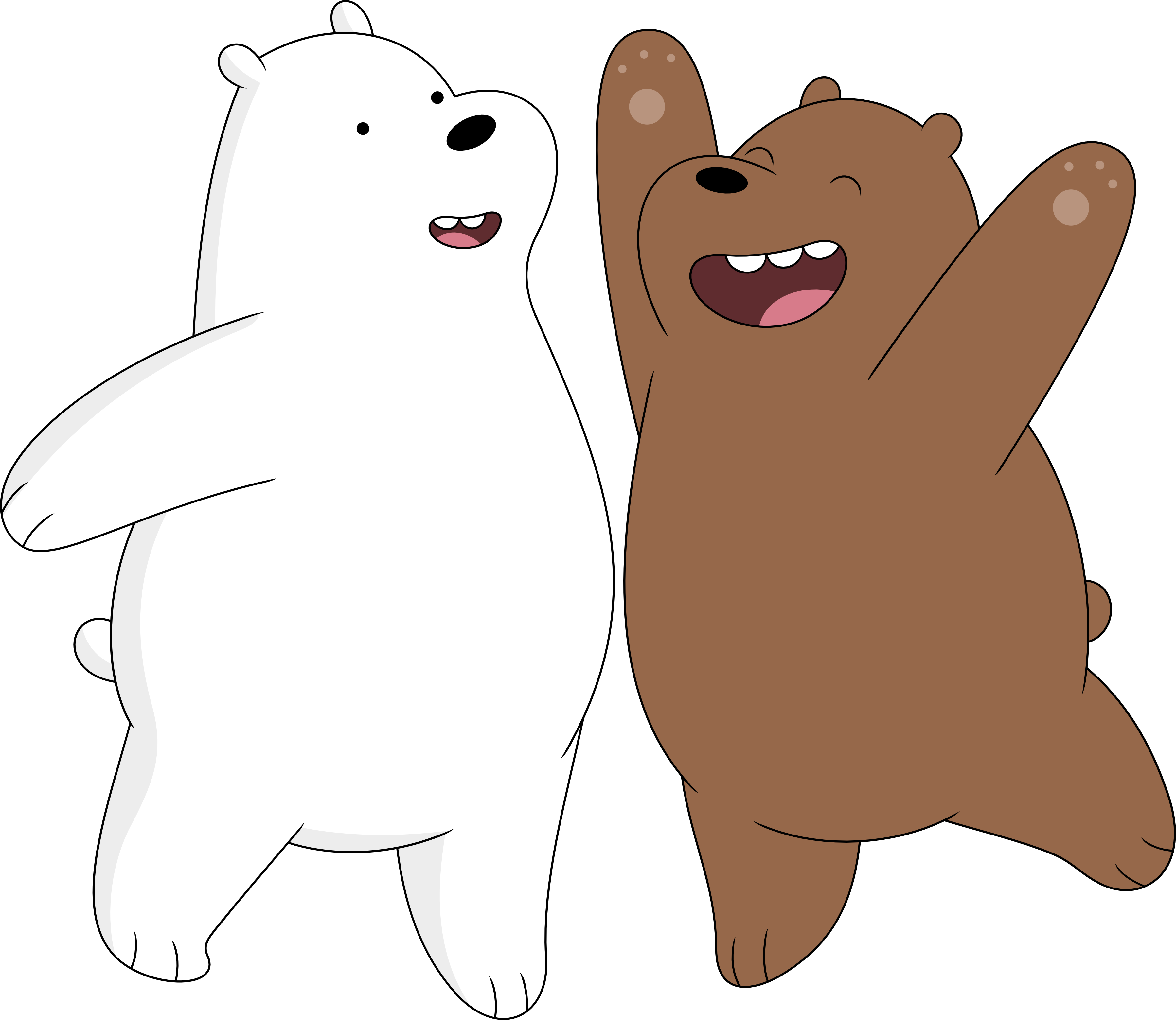 Bear Art Drawing - We Bare Bear Vector (3594x3118), Png Download