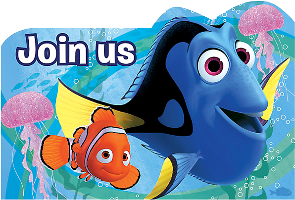 Finding Dory Party Invitations - Finding Dory Party Invites (600x467), Png Download