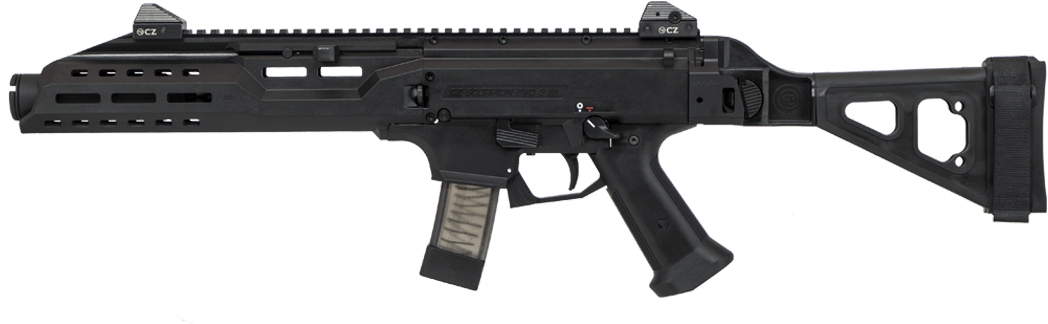 Cz Scorpion Evo 3 S1 Pistol W/ Flash Can And Folding - New Guns Coming Out In 2018 (1070x713), Png Download