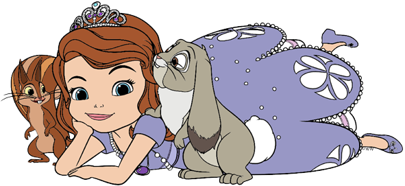 Pyjamas Sofia, Clover, - Clipart Sofia The First Princess Sofia (591x271), Png Download
