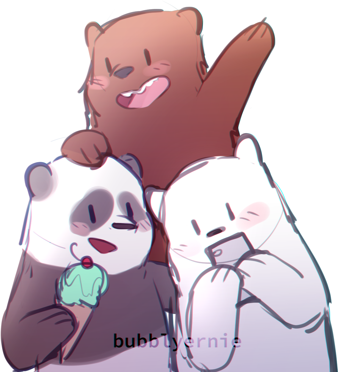 We Bare Bears Art Tag // Commission Info - We Bare Bears (1200x1296), Png Download
