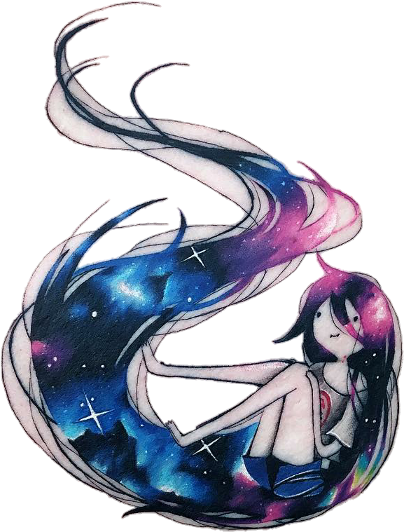 You - Adventure Time Tattoo Marceline (629x811), Png Download