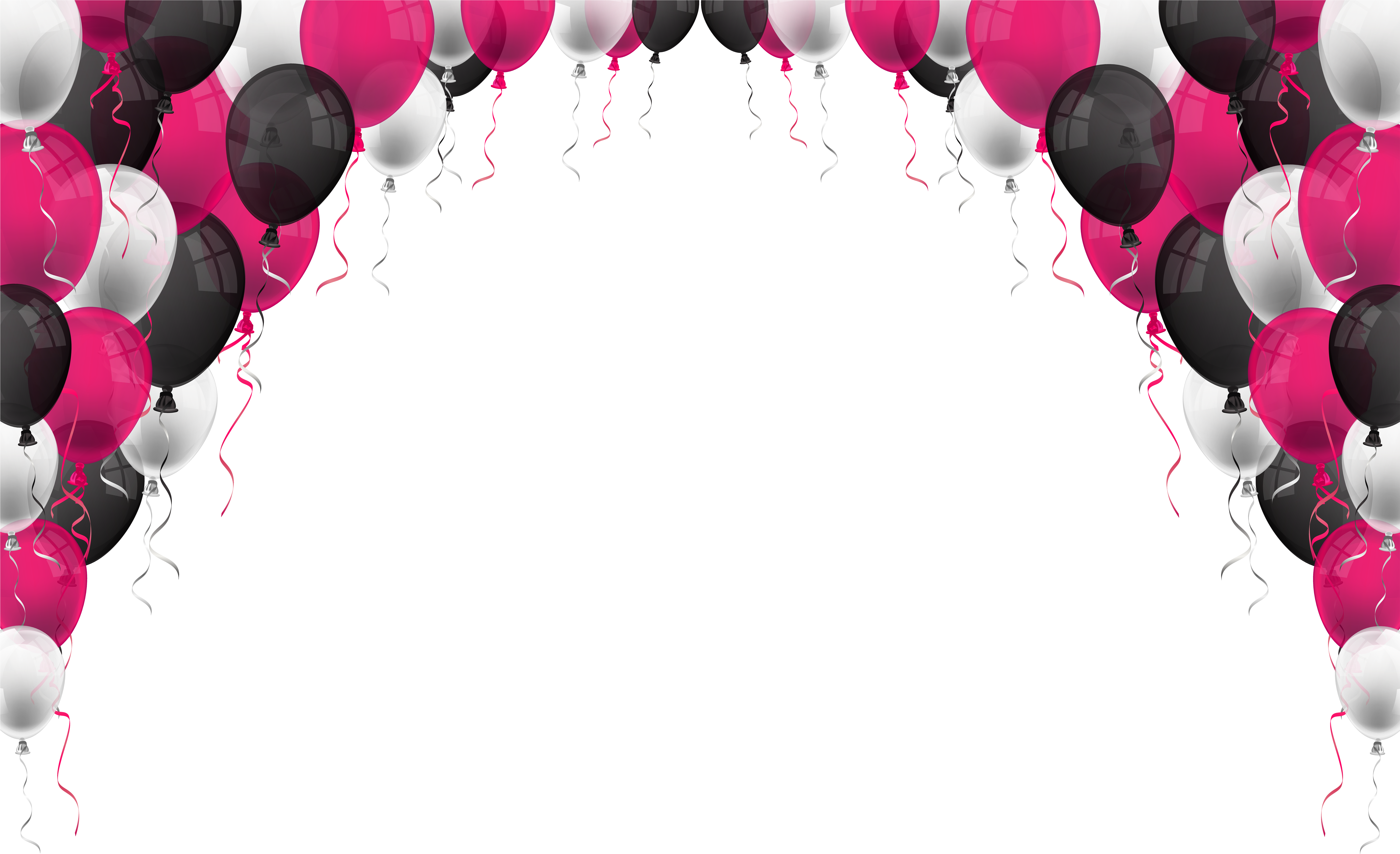 Pink Balloons Png (8000x4997), Png Download