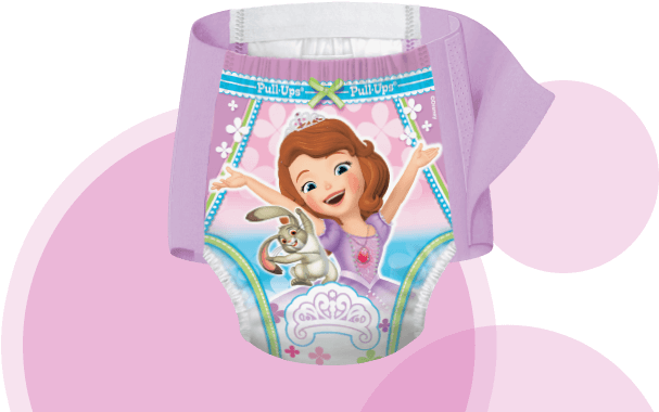 Sofia Pull Ups - Pull-ups Cool And Learn Training Pants Girl Giga Pack (624x382), Png Download