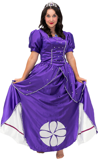 Sofia Princess Party - Satin (371x643), Png Download